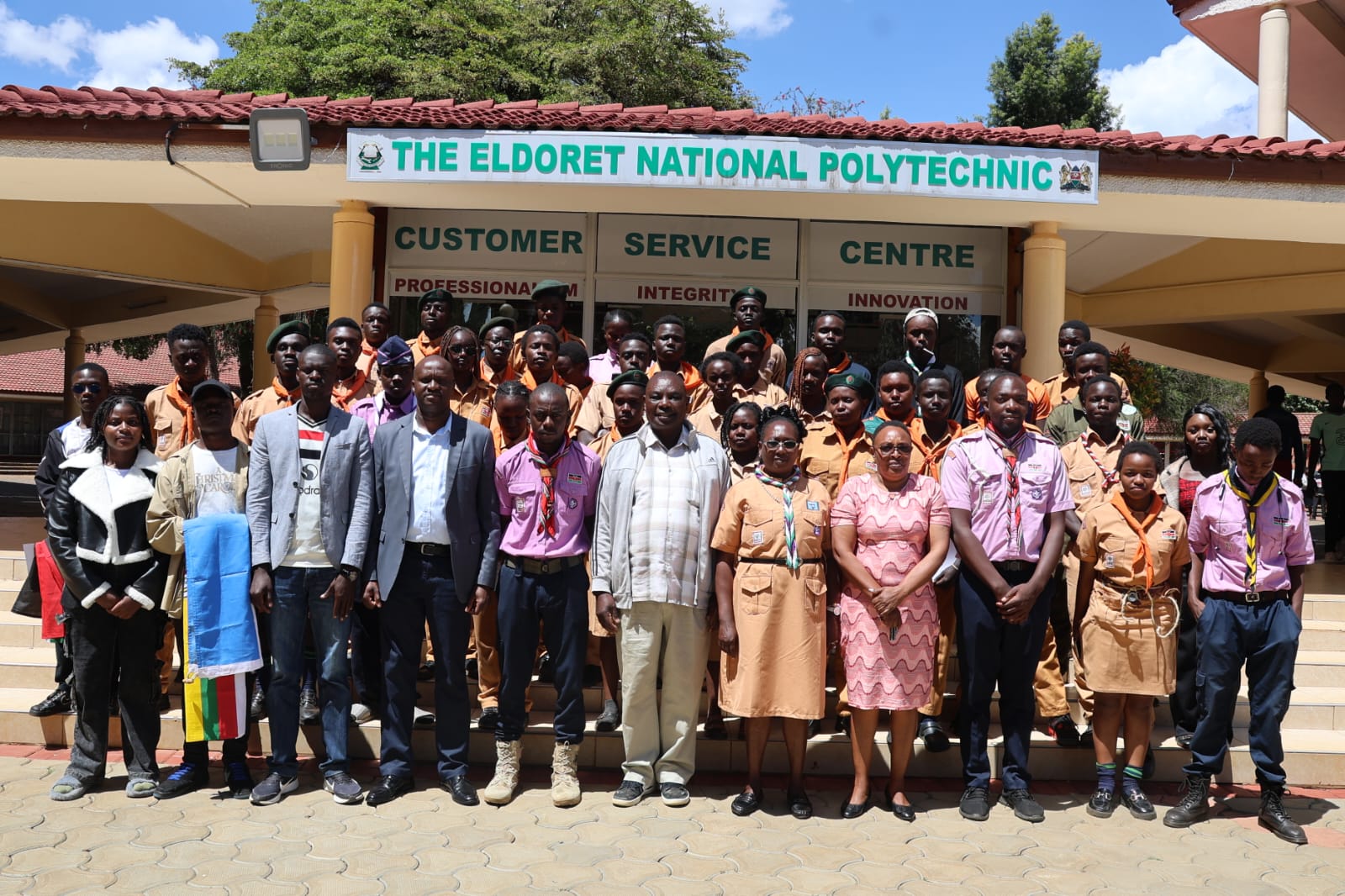Today 31/05/26 the County Scouts Commissioner presided over the investiture of over 100 Scouts from different institutions at Eldoret National Polytechnic, marking the successful completion of a training camp that commenced on Friday 29/05/26.